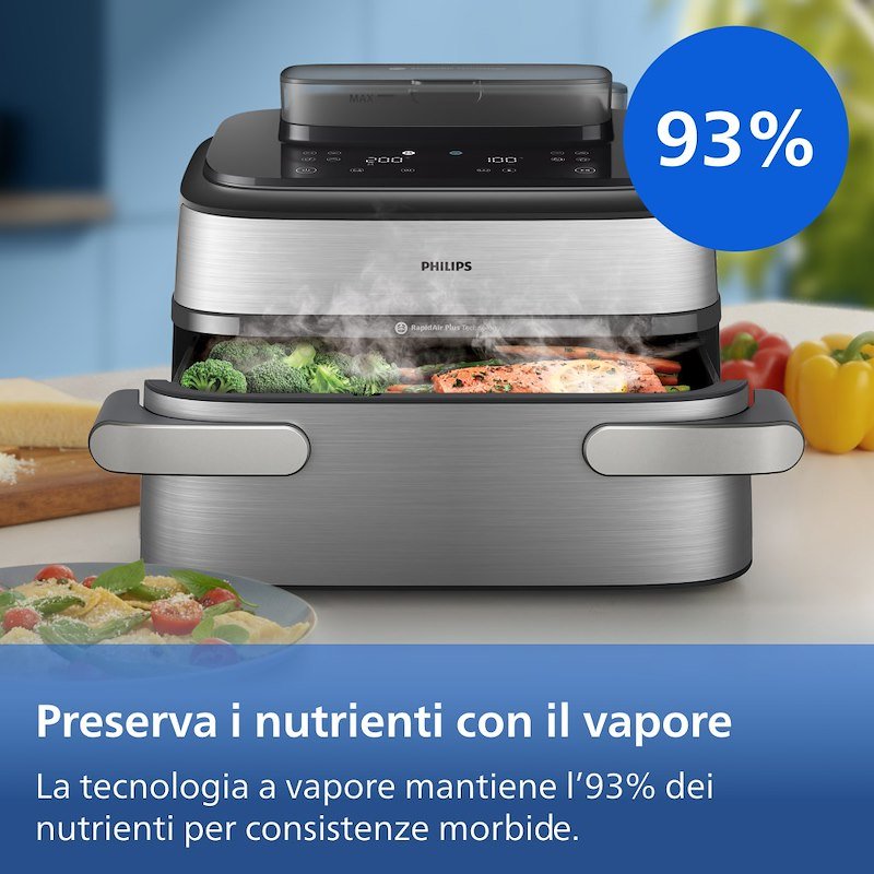 Philips Friggitrice ad aria Airfryer Serie 5000 Na565/02 Inox