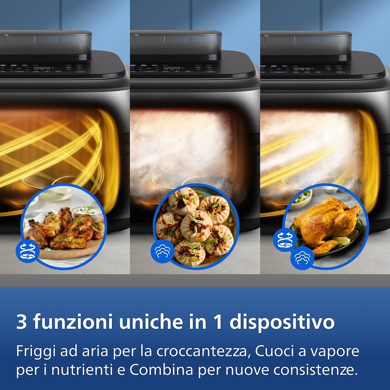 Philips Friggitrice ad aria Airfryer Serie 5000 Na565/02 Inox