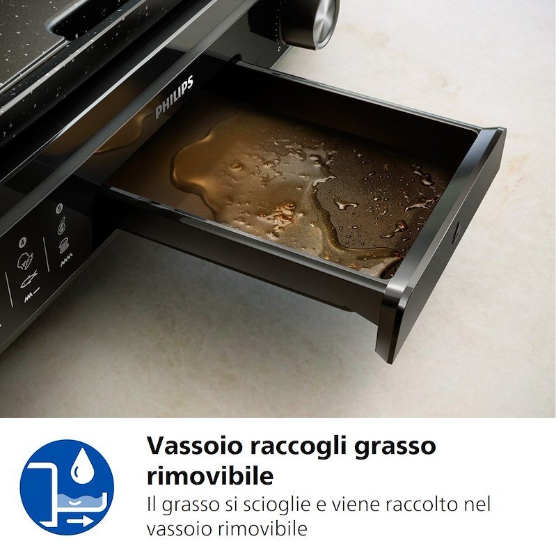 Philips Grill da tavolo Serie 3000 Hd6210/90 Nero