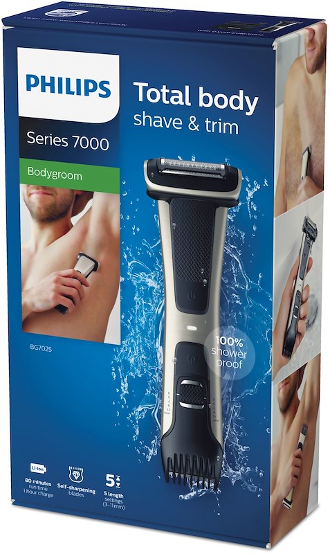 Philips Depilatore Bodygroom Series 7000 Bg7025/15 Nero