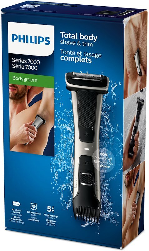 Philips Depilatore Bodygroom Series 7000 Bg7025/15 Nero