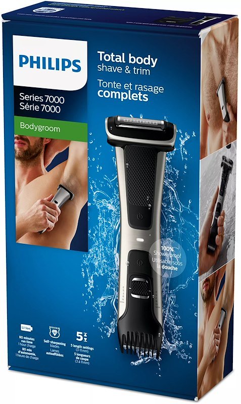 Philips Depilatore Bodygroom Series 7000 Bg7025/15 Nero