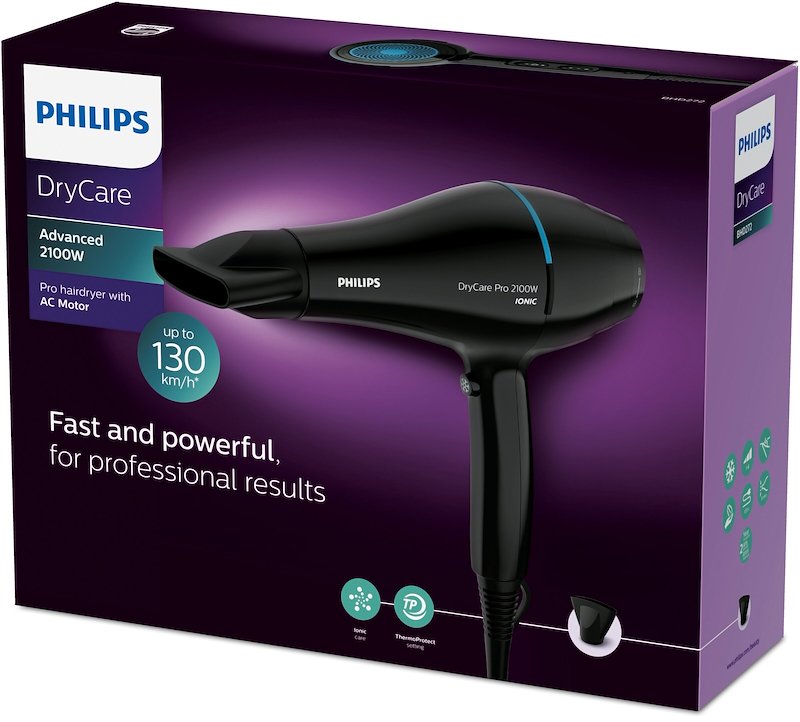 Philips Asciugacapelli BHD272/00 Nero