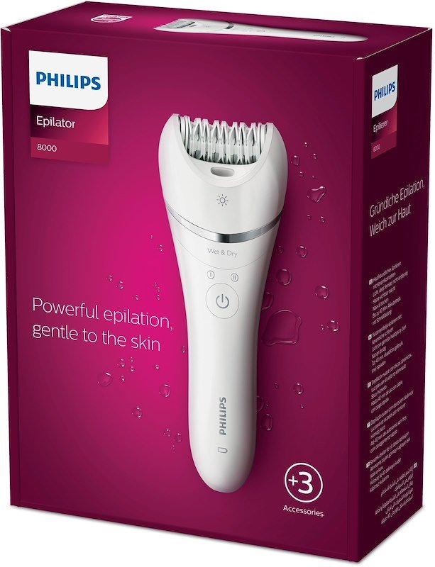 Philips Epilatore Series 8000 Bre700/00 Bianco