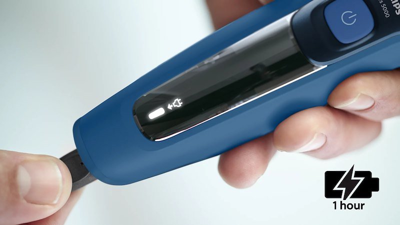 Philips Rasoio Elettrico Wet & Dry S5466/17 Nero, Blu