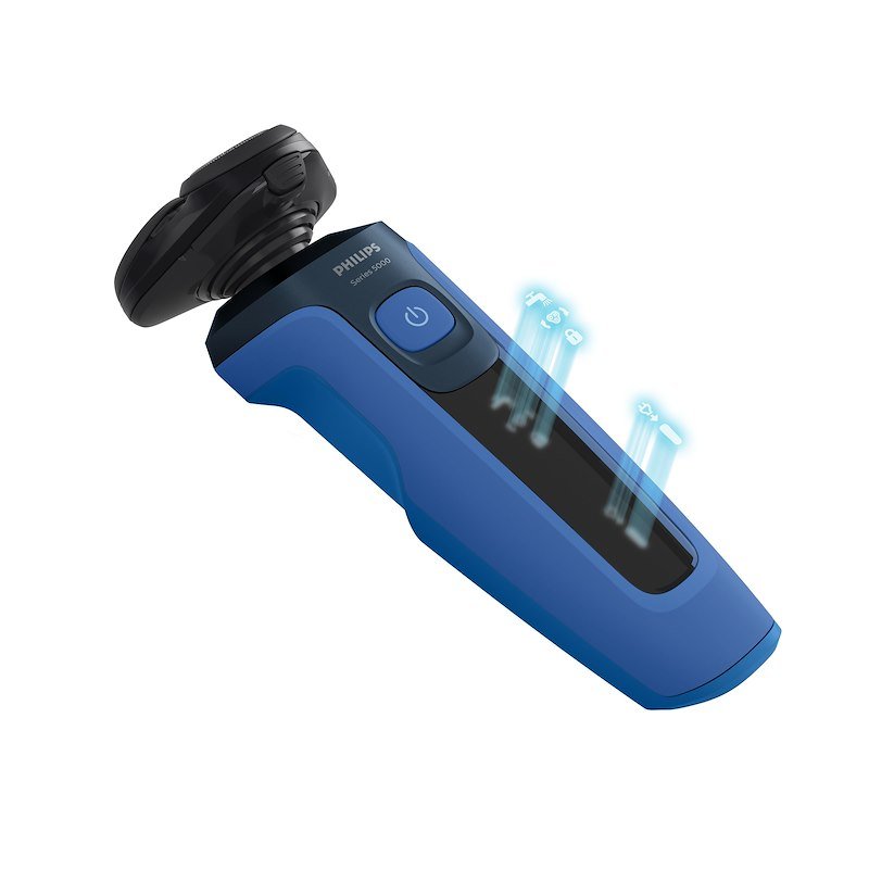Philips Rasoio Elettrico Wet & Dry S5466/17 Nero, Blu