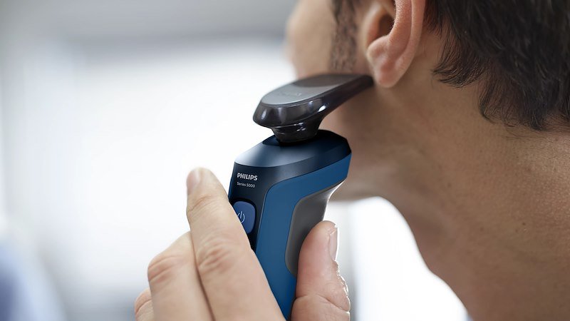 Philips Rasoio Elettrico Wet & Dry S5466/17 Nero, Blu