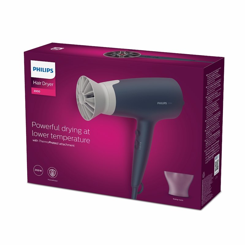 Philips Asciugacapelli Series 3000 BHD351/10 Grigio