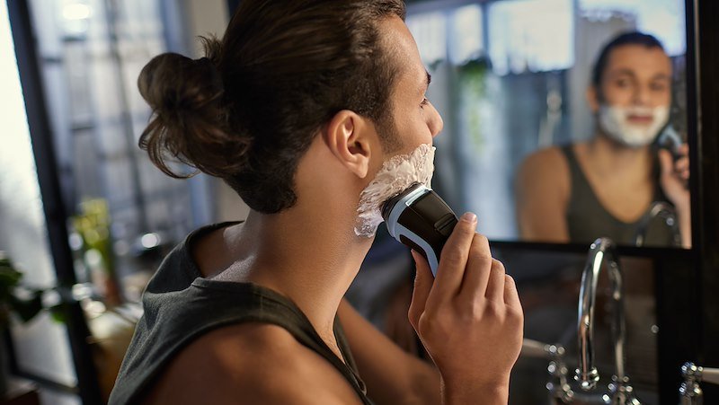 Philips Rasoio Elettrico Wet & Dry Serie 1000 X3003/00 Blu celeste