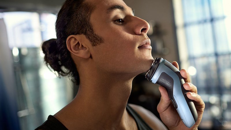 Philips Rasoio Elettrico Wet & Dry Serie 1000 X3003/00 Blu celeste