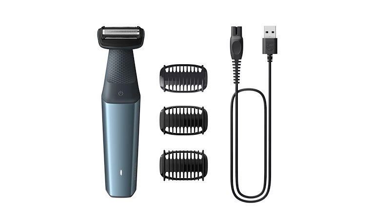 Philips Rasoio Bodygroom Series 3000 BG3027/05 Nero, Blu