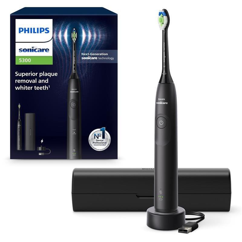 Philips Spazzolino Elettrico Sonicare 5300 HX7101/02 Nero