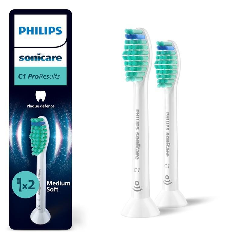 Philips Testine Spazzolino Elettrico 2Pz Sonicare ProResults Hx6012/87 Bianco