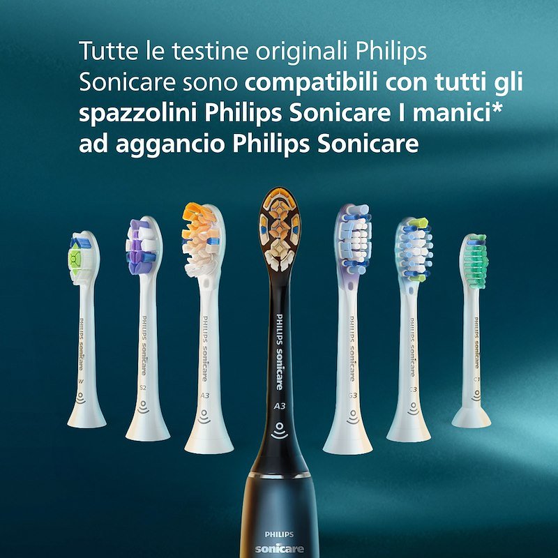 Philips Testine Spazzolino Elettrico 2Pz Sonicare W2 Optimal White Hx6062/87
