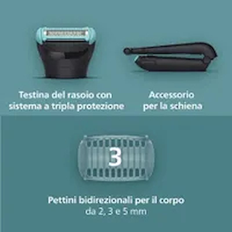Philips Rasoio Corpo Serie 5000 Bodygroom Bg5475/15