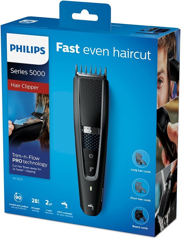 Philips Regolacapelli Serie 5000 Hc5632/15 Nero