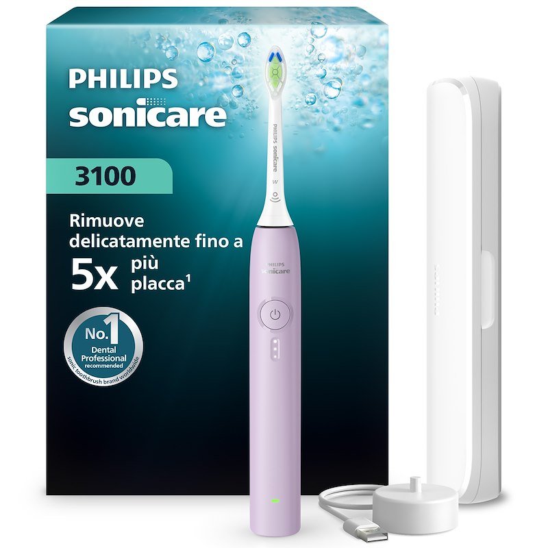 Philips Spazzolino Elettrico Sonicare serie 3100 HX4033/27 Viola