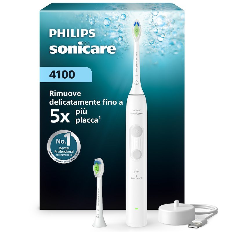 Philips Spazzolino Elettrico Sonicare serie 4100 Hx4042/41 Bianco