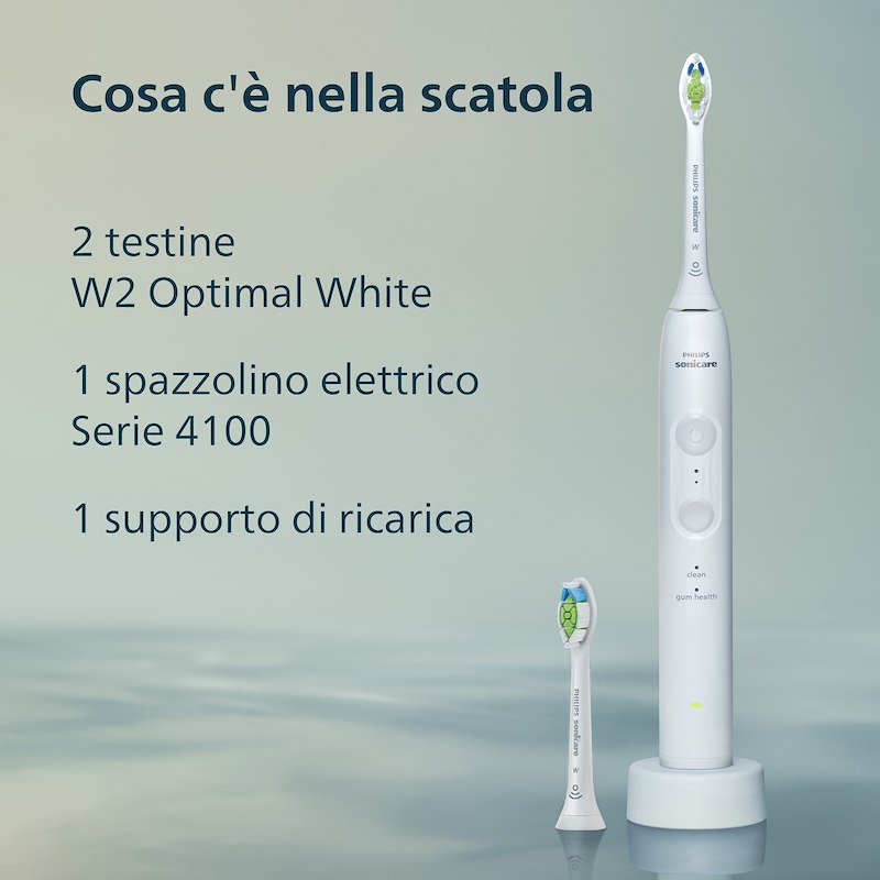 Philips Spazzolino Elettrico Sonicare serie 4100 Hx4042/41 Bianco