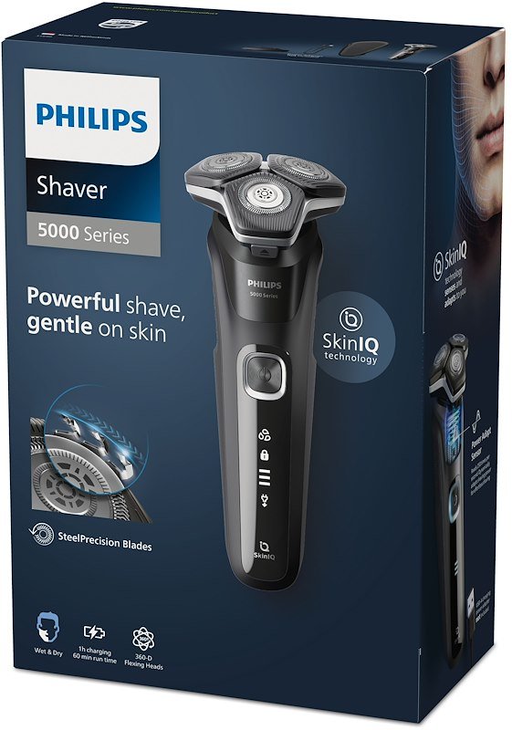 Philips Rasoio Elettrico SHAVER serie 5000 S5898/35 Nero Intenso