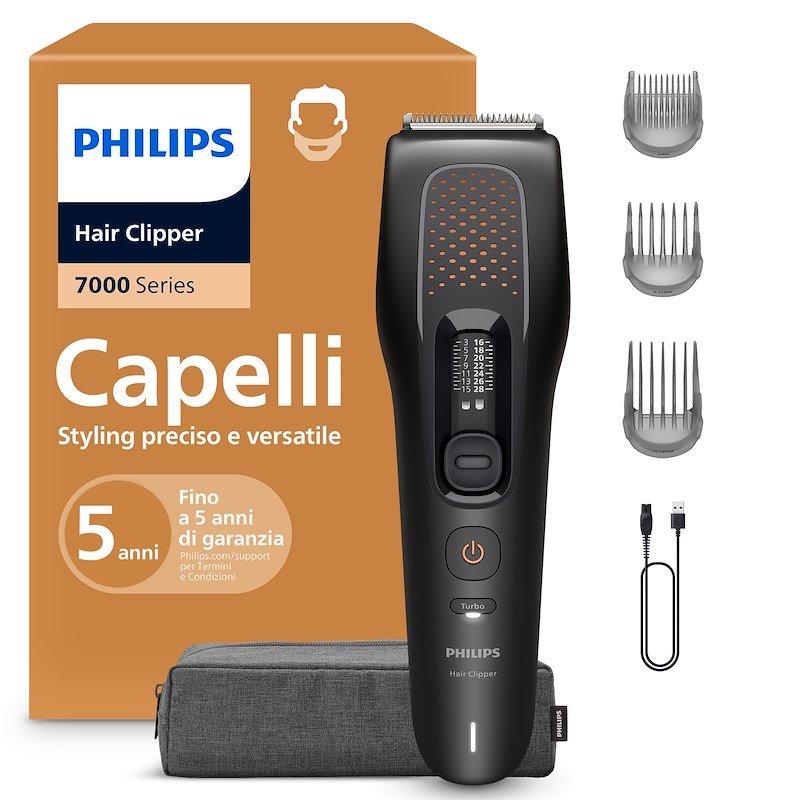 Philips Regolacapelli Serie 7000 Hc7722/15 Metallic