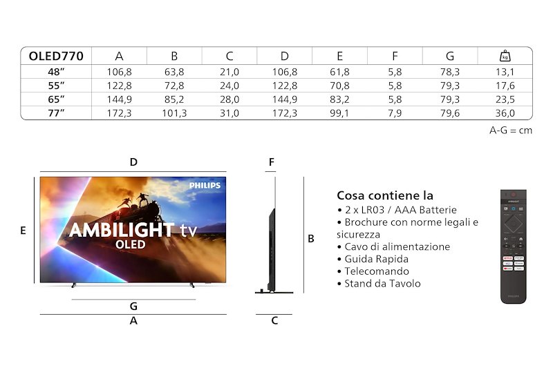 Philips TV Oled 55" 55oled770/12 Black