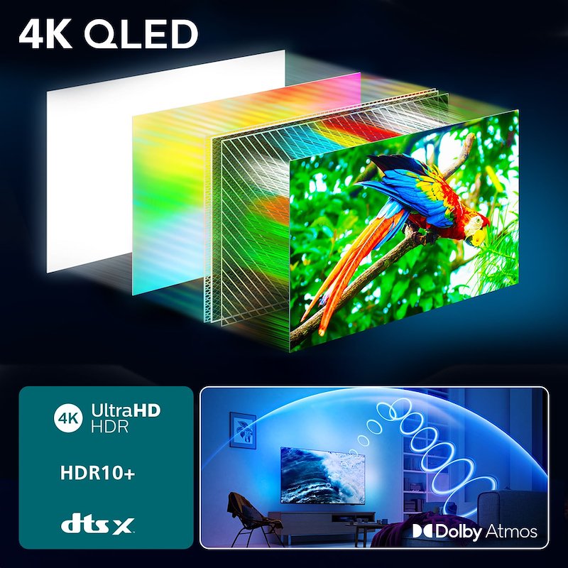 Philips TV QLED 50" 50pus8400/12 Black