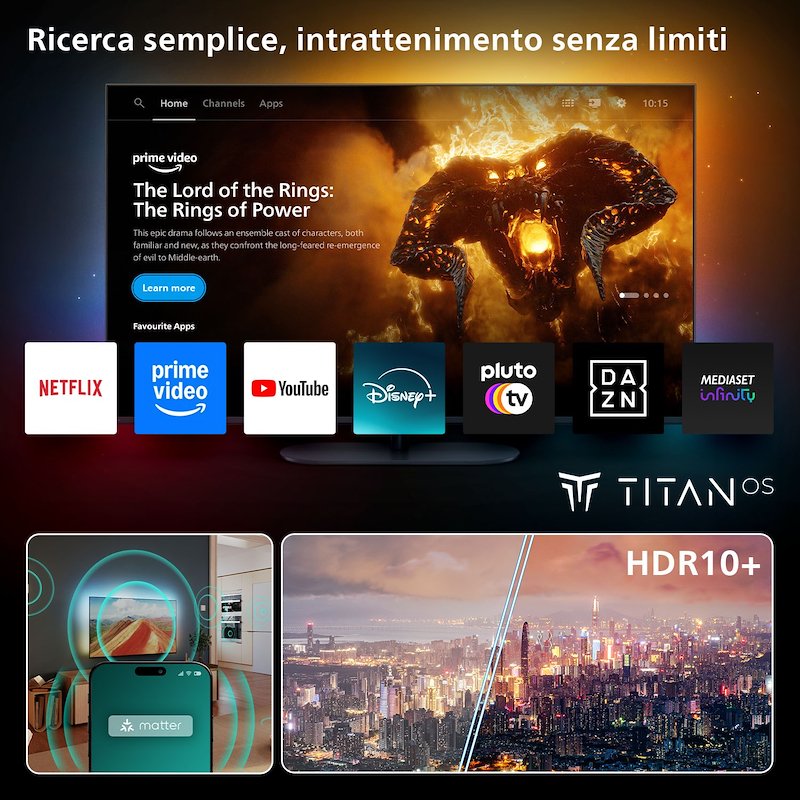 Philips TV QLED 50" 50pus8400/12 Black