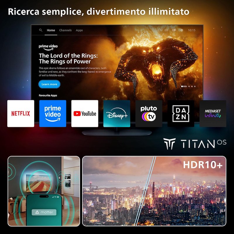 Philips TV LED 55" 55pus8010/12 Black