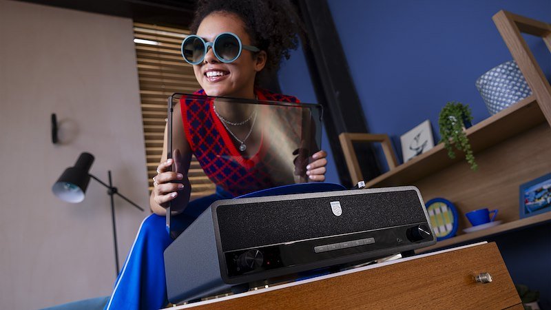 Philips Giradischi all-in-one Bluetooth Tav3000b/10 Black