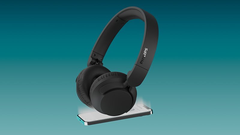 Philips Cuffie Con Cancellazione Attiva del Rumore Tah4500bk/00 Black