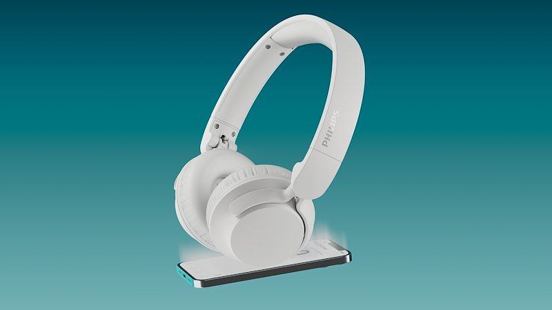 Philips Cuffie Con Cancellazione Attiva del Rumore Tah4500wt/00 White