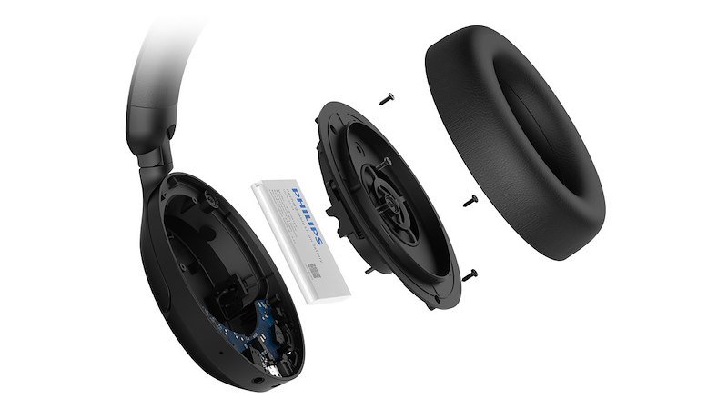 Philips Cuffie con Cancellazione del Rumore Tah6000bk/00 Black