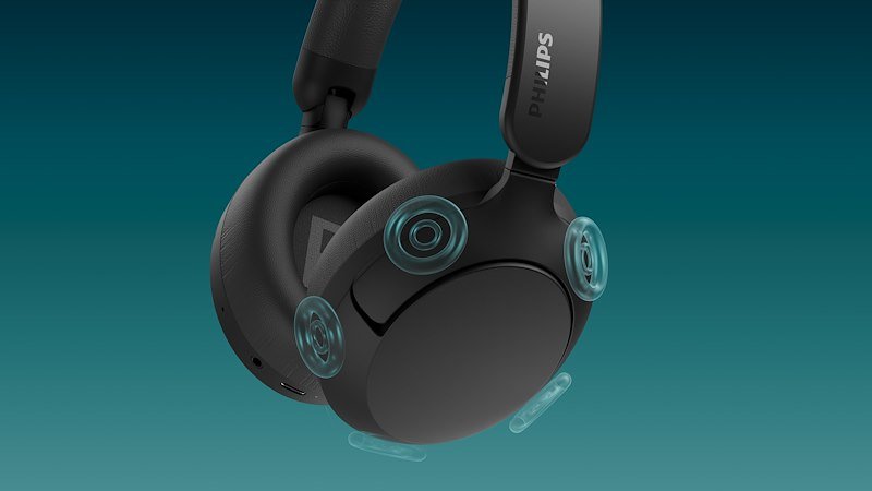 Philips Cuffie con Cancellazione del Rumore Tah6000bk/00 Black
