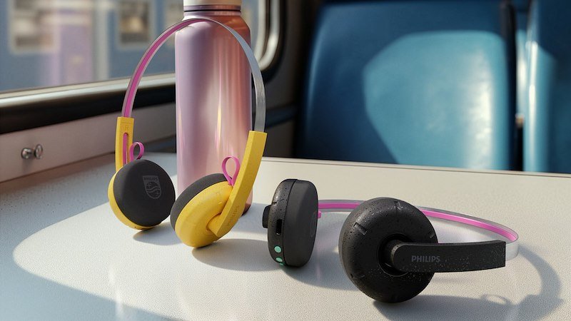 Philips Cuffie The Ringo Duo serie Moving Sound Tams1yl/00 Yellow/Pink