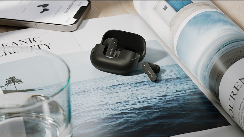 Philips Auricolari con Cancellazione del Rumore Tat3000bk/00 Black