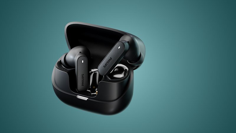 Philips Auricolari con Cancellazione del Rumore Tat3000bk/00 Black