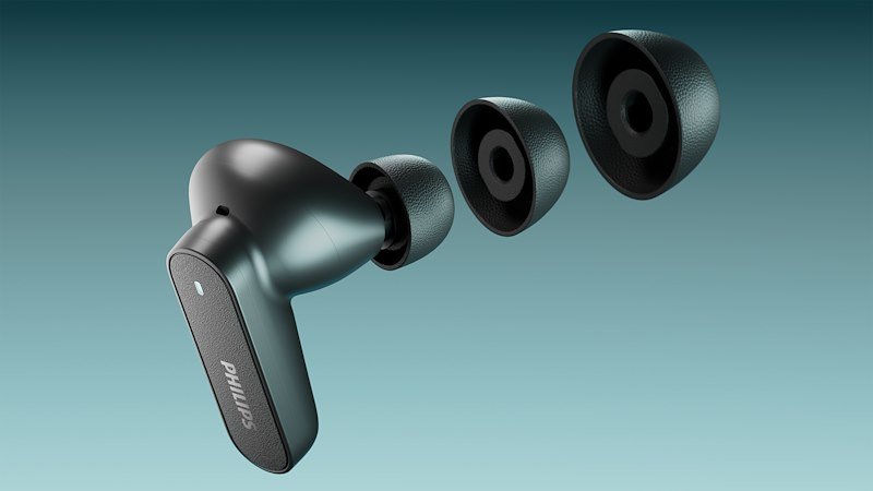 Philips Auricolari con Cancellazione del Rumore Tat3000bk/00 Black