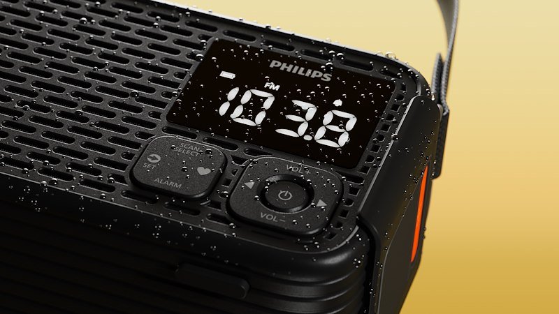 Philips Radio Analogica di Emergenza con Display Digitale Tar3500/00 Black