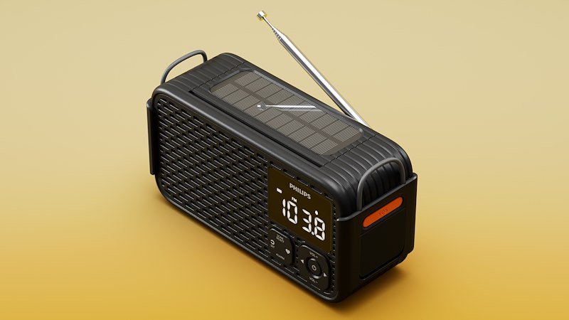 Philips Radio Analogica di Emergenza con Display Digitale Tar3500/00 Black