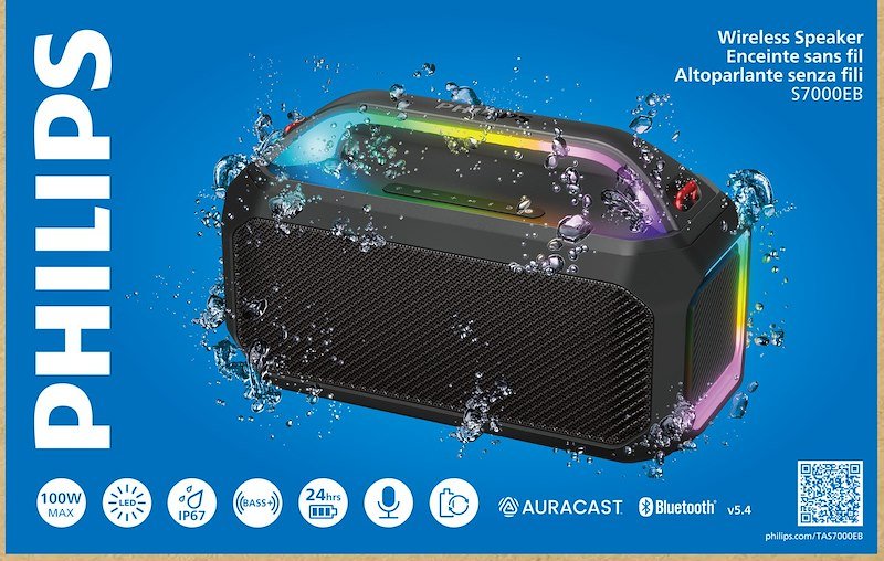 Philips Bluetooth Speaker Tas7000eb/00 Black