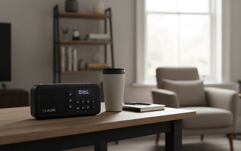 Pure Radio portatile DAB+ e FM con Bluetooth Elan One Black