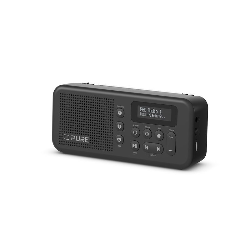 Pure Radio portatile DAB+ e FM con Bluetooth Elan One Black