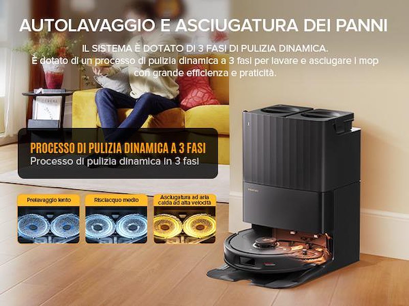 Roborock Robot Aspirapolvere Qrevo 5ae Nero