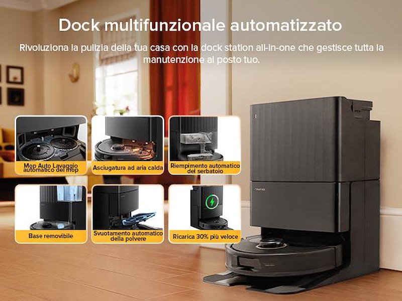 Roborock Robot Aspirapolvere Qrevo 5ae Nero