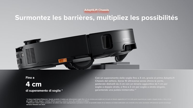 Roborock Robot Aspirapolvere Saros 10 Nero