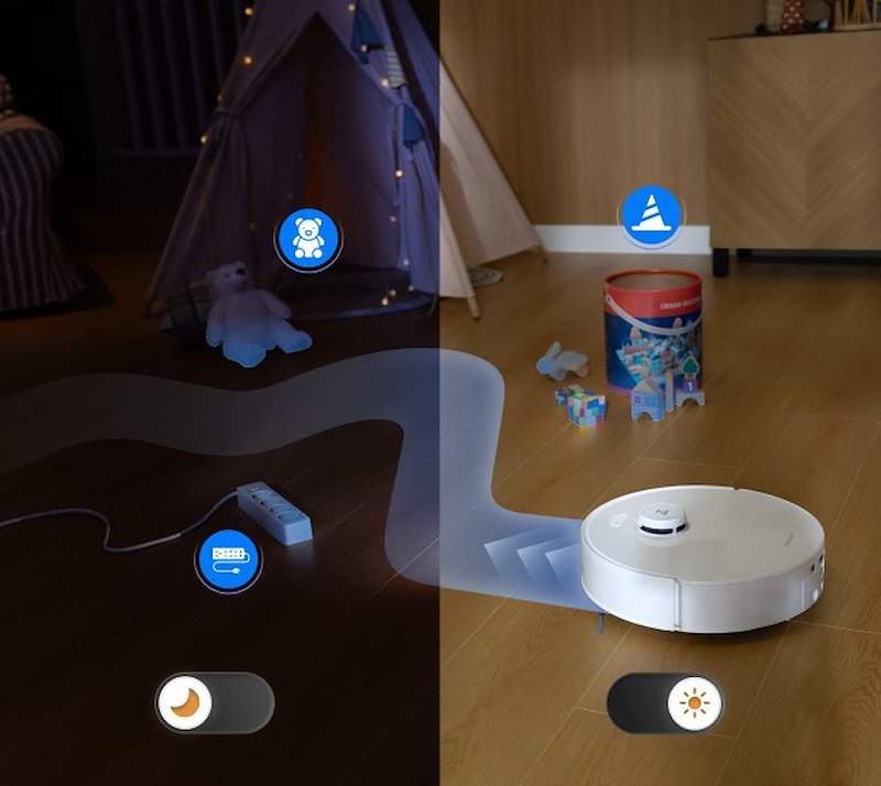 Roborock Robot Aspirapolvere lavapavimenti Qrevo Curv 2 FlowX Bianco