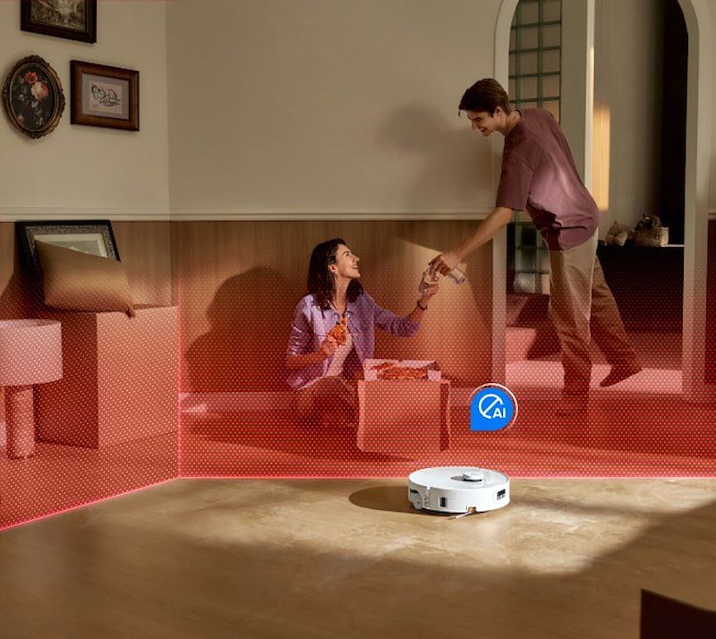 Roborock Robot Aspirapolvere lavapavimenti Qrevo Curv 2 FlowX Bianco