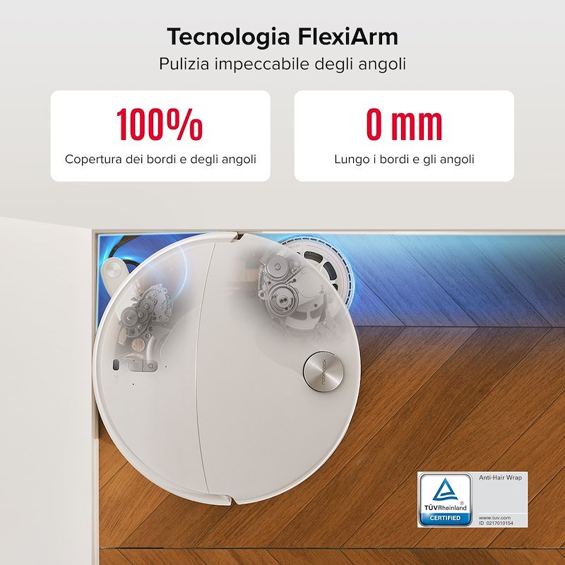 Roborock Robot Vacuum Cleaner Qrevo Edge 2 Pro bianco