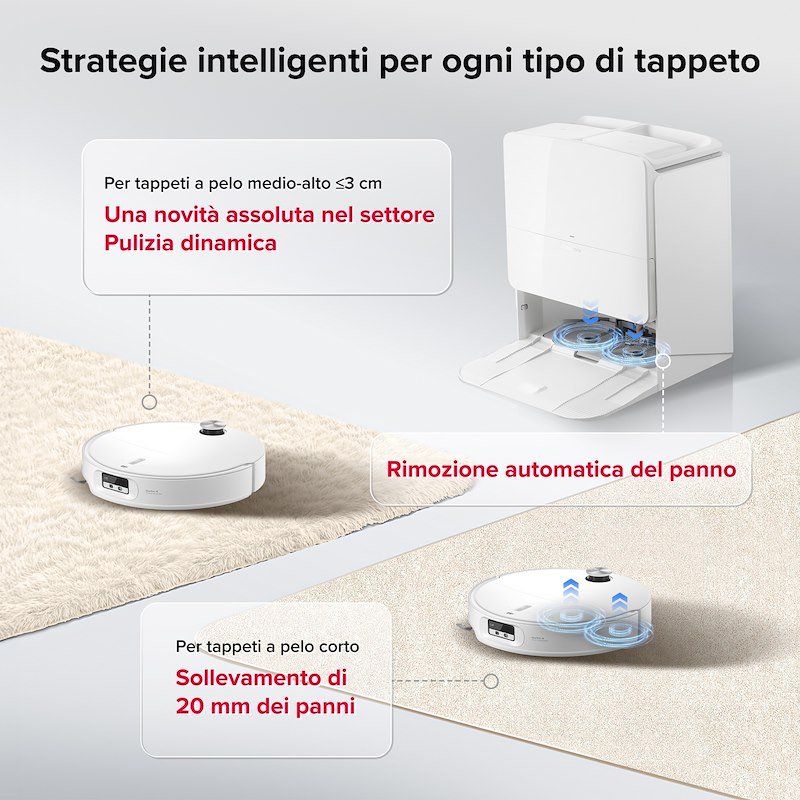 Roborock Robot Vacuum Cleaner Qrevo Edge 2 Pro bianco